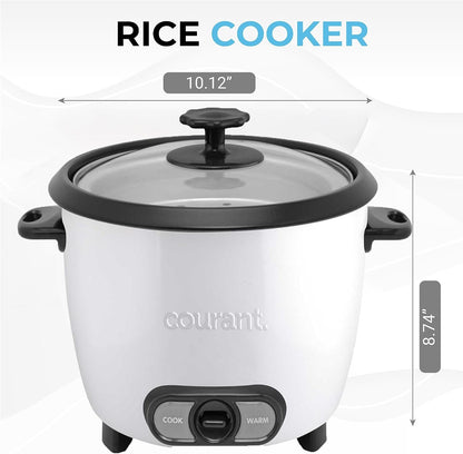 Large Rice Cooker, 30 Cup Cooked One-Touch Large Capacity Rice Cooker Family Removable Non-Stick Bowl, with Steamer Try, White4