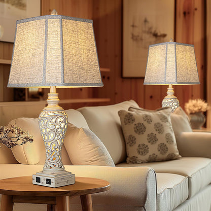 28.5" Table Lamps Set of 2 with Nightlight for Bedroom6