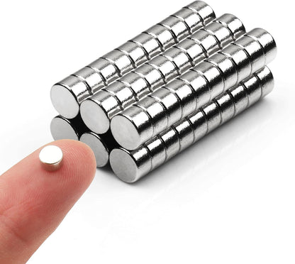 60Pcs Small Magnets,Round for Refrigerator , Cylinder, Fridge , Office , Whiteboard , Durable Little Miniature Tiny Mini for Crafts1