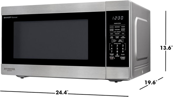 SMC2266KS 2.2 Cu. Ft. 1200W Stainless Steel Countertop Microwave Oven | Stainless Steel, Removable 16.5" Carousel Turntable9