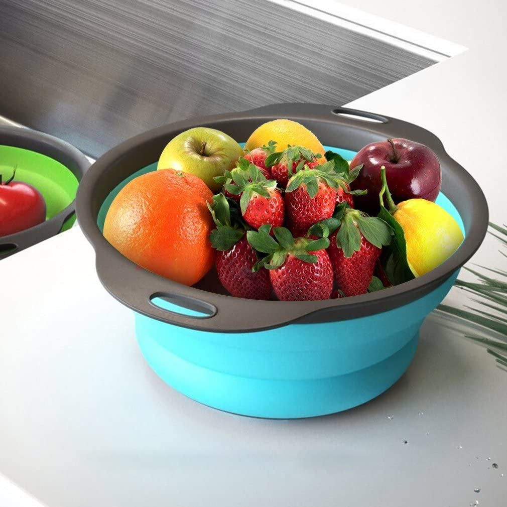 collapsible-colander-set-of-3-round-silicone-kitchen-strainer-set-2-pcs-4-quart-and-1-pcs-2-quart-perfect-for-draining-pasta-vegetable-and-fruit-green-blue-purple