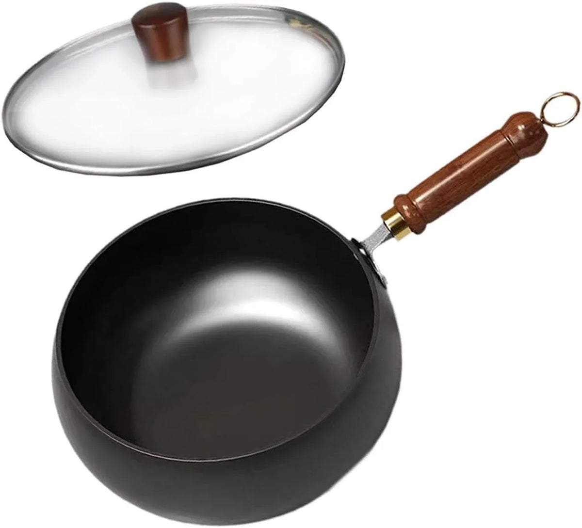 refined-iron-wok-with-wood-handle-and-glass-lid-9-45-in-flat-bottom-nonstick-stir-fry-pan-for-gas-induction-and-all-stovetops