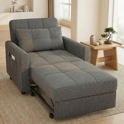 3-In-1 Convertible Sofa Bed Chair, Pullout Sleeper, Adjustable Back1
