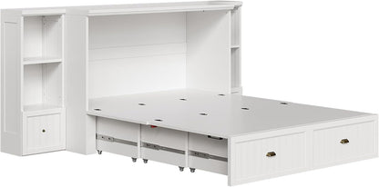Full Size Murphy Bed with Bedside Tables & Charging Station8