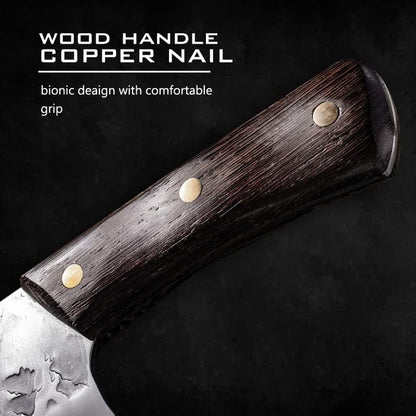 Meat Cleaver, 7.7 Inch Butcher Knife Handmade Forged Chinese Chef Knife Stainless Steel Kitchen Knives for Meat Fish Vegetables Slicing Knives6