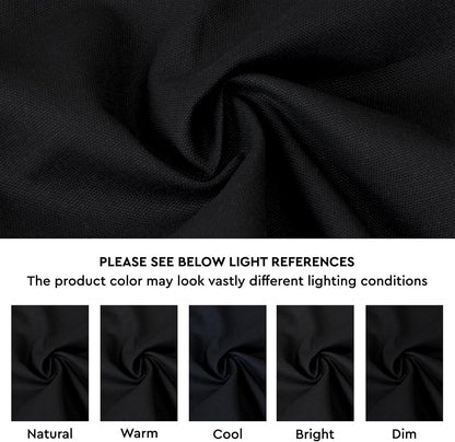 Cotton Tablecloth Rectangular 56"X84" Jet Black8