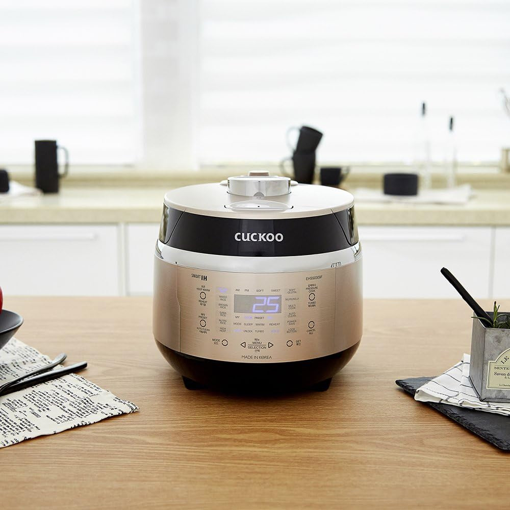 cuckoo-high-pressure-induction-rice-cooker-6-cup-cooked-crp-ehss0309fg-small-3-cup-uncooked-capacity-nonstick-inner-pot-17-cooking-modes-17-22-minute-turbo-white-rice-auto-clean-made-in-korea