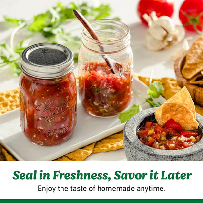 Regular Mouth Pint 16Oz. Glass Mason Jar with Lids and Bands, 8 Count6