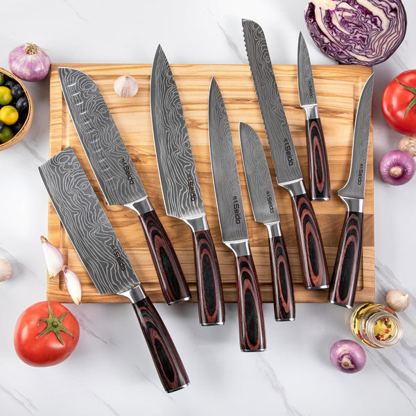 Seido Master 8-Piece Japanese Knife Set, High-Carbon Stainless Steel3