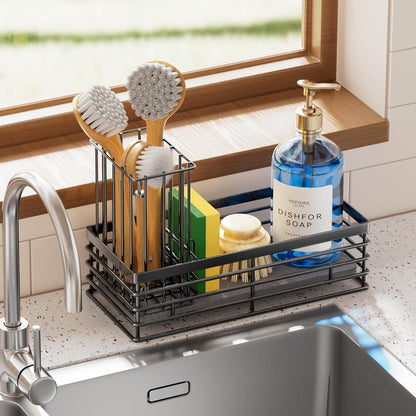 Sponge Holder for Kitchen Sink, Sink Caddy with Stone Drying Mat8