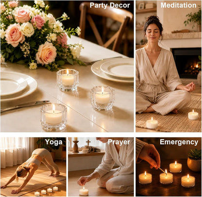 Tea Lights Candles, Votive Candles Bulk 25 Pack, 4 Hour5