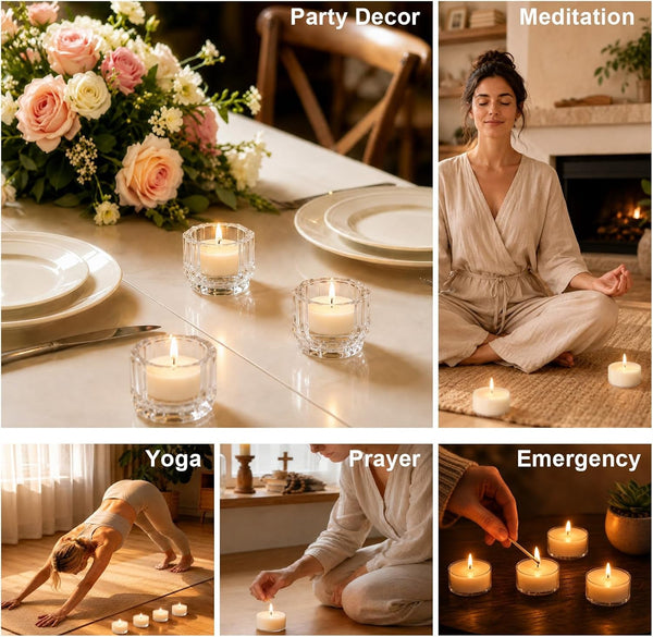 Tea Lights Candles, Votive Candles Bulk 25 Pack, 4 Hour5