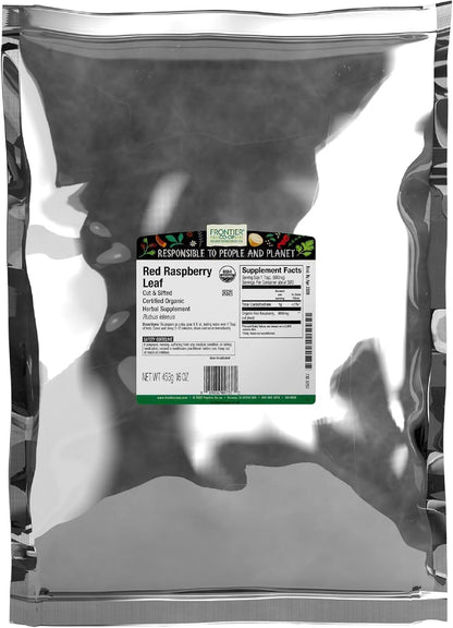 Organic Red Raspberry Leaf, 16 Oz, Bulk Bag - Caffeine-Free Loose Leaf Herb for Tea or DIY Body Care Products1