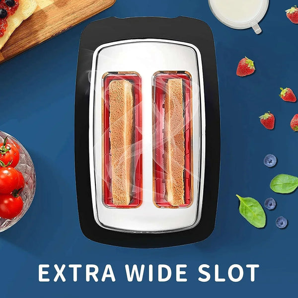 Toaster 2 Slice Wide Slot Toaster Best Rated Prime Display Smart Toasters with LCD Digital Countdown Timer and Bagel/Defrost/Cancel/Reheat Function4
