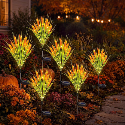 6 Pcs Fall Solar Lights Outdoor Decorative Waterproof Flower Light1