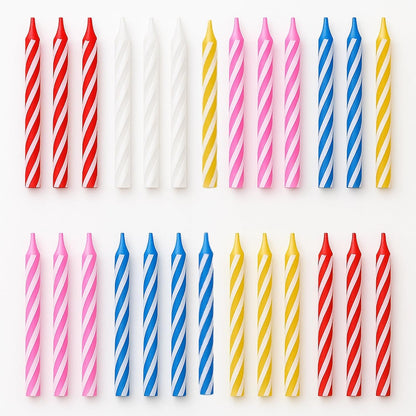 144 Count Birthday Candles Bulk – Birthday Candles for Cake, Mixed Colors Spiral Candles, Unscented Paraffin Wax Party Pack5