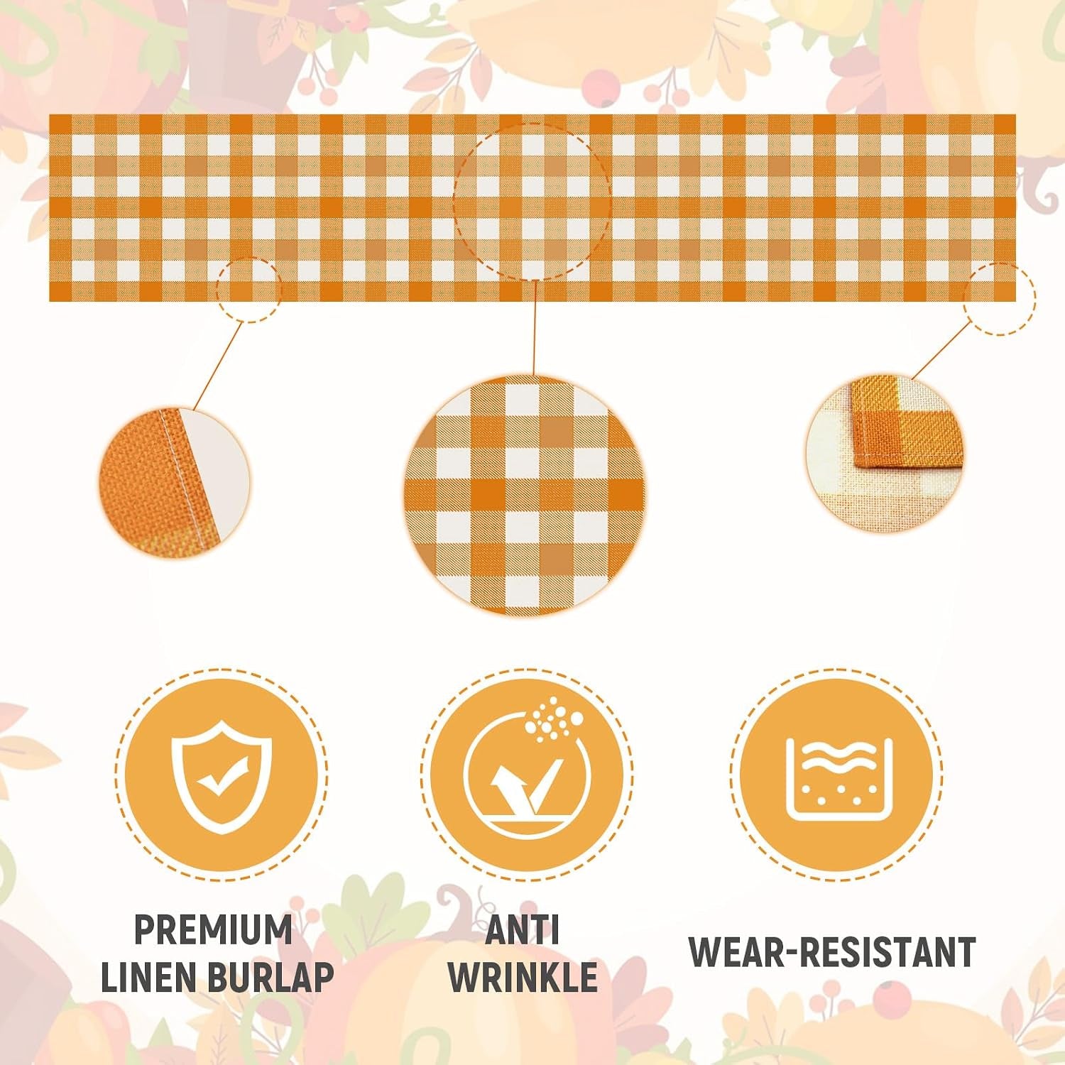 fall-table-runner-72-x-13-inch-thanksgiving-decorations-linen-burlap-orange-buffalo-check-plaid-table-cover-for-autumn-thanksgiving-day-seasonal-farmhouse-table-decor-for-kitchen-dining-fireplace
