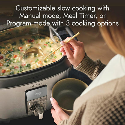 Multi-Function Cooker with Tri-Ply Dutch Oven, Slow Cooker, Sous Vide Cooker, Rice Cooker, the Sous, 1300 Watts, 7-Quart Capacity, Stainless Steel, Professional Series, LTSSC5003