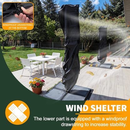 Umbrella Covers for Patio Umbrellas 9-13 Feet,Oxford Fabric Outdoor Umbrella Cover Waterproof Uv-Resistant Protection for Offset Umbrella & Parasol (Fits Cantilever Umbrella up to 9′S/13′R)5