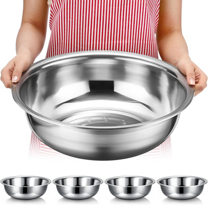 4 Pcs Stainless Steel Mixing Bowls Large for Salad, 13 Inch 8 Qt1