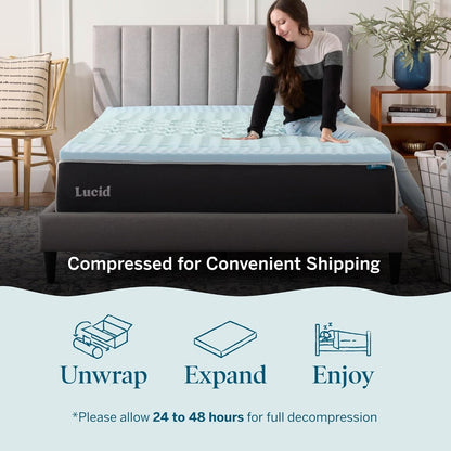 2 Inch Gel Memory Foam Mattress Topper, Twin XL Size – 5 Zones – Cooling Gel Infusion – Certipur Certified Foam4