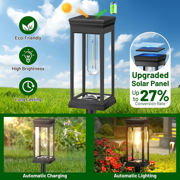 8-Pack Solar Pathway Lights Outdoor, Landscape Lights Warm White2
