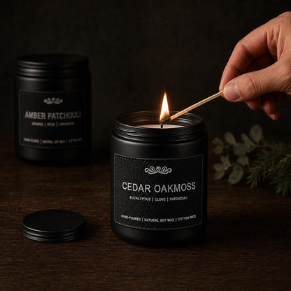Scented Candles for Men, 6 Pack, 42 Oz Soy Wax, 300 Hours, Gift Set for Men4