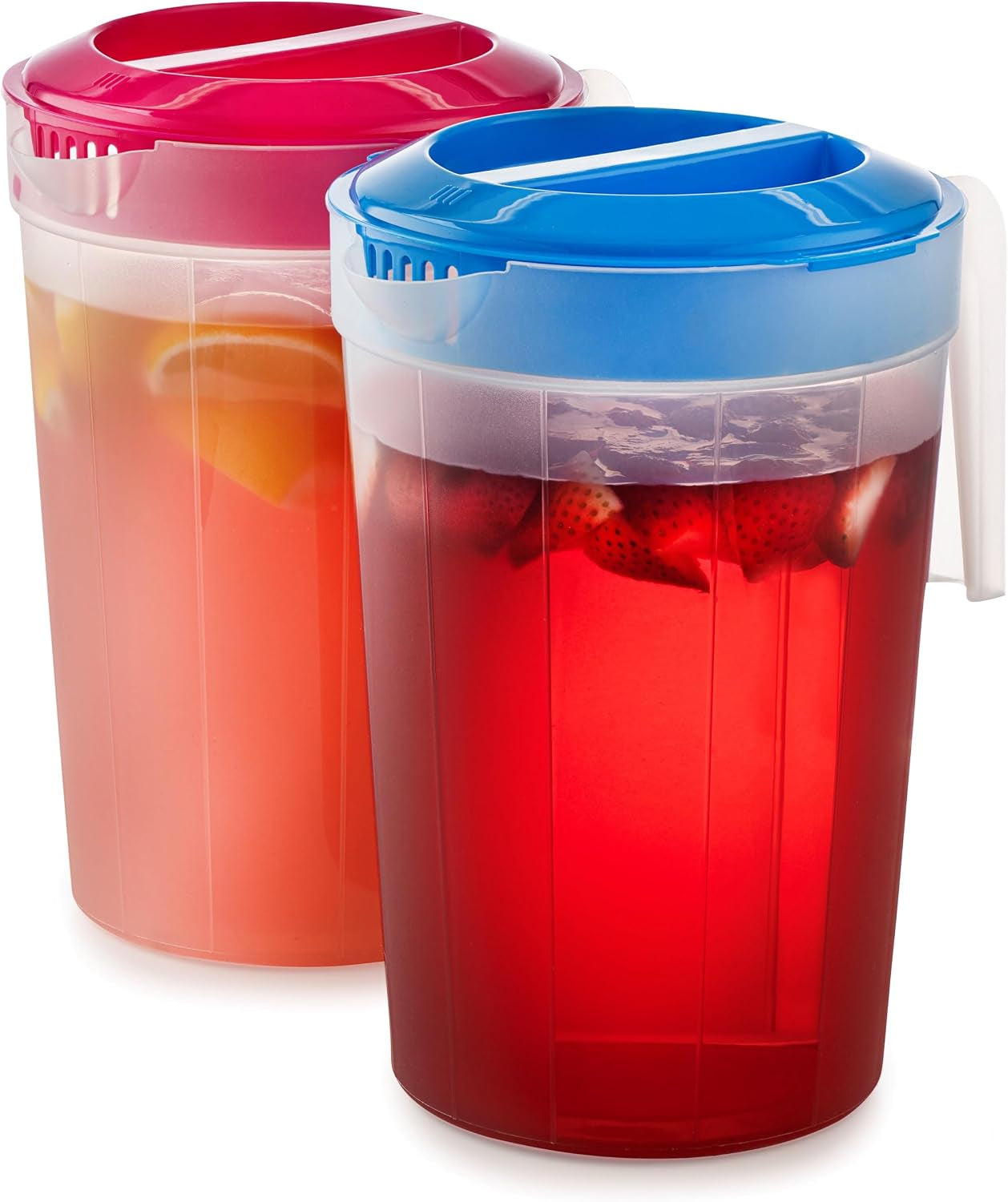 2-pack-1-gallon-water-pitchers-with-lids-bpa-free-plastic-durable-bpa-free-plastic-pitchers-with-twist-top-lids-stackable-dishwasher-freezer-safe-for-water-juice-iced-tea