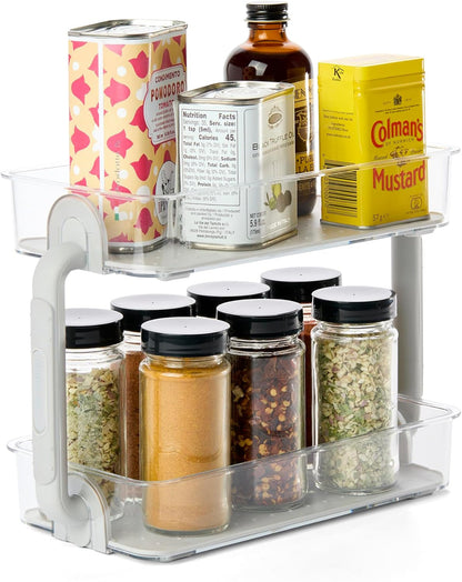 Two Level Spice Organizer, Grey6