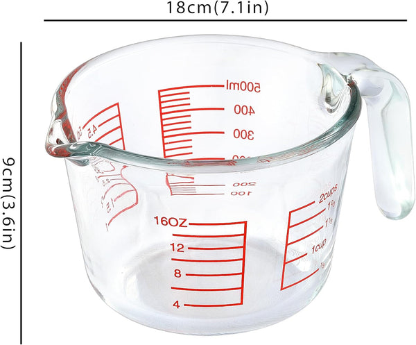 Glass Measuring Cup for Baking and Cooking, Apartment Kitchen Tools (16 Oz)2