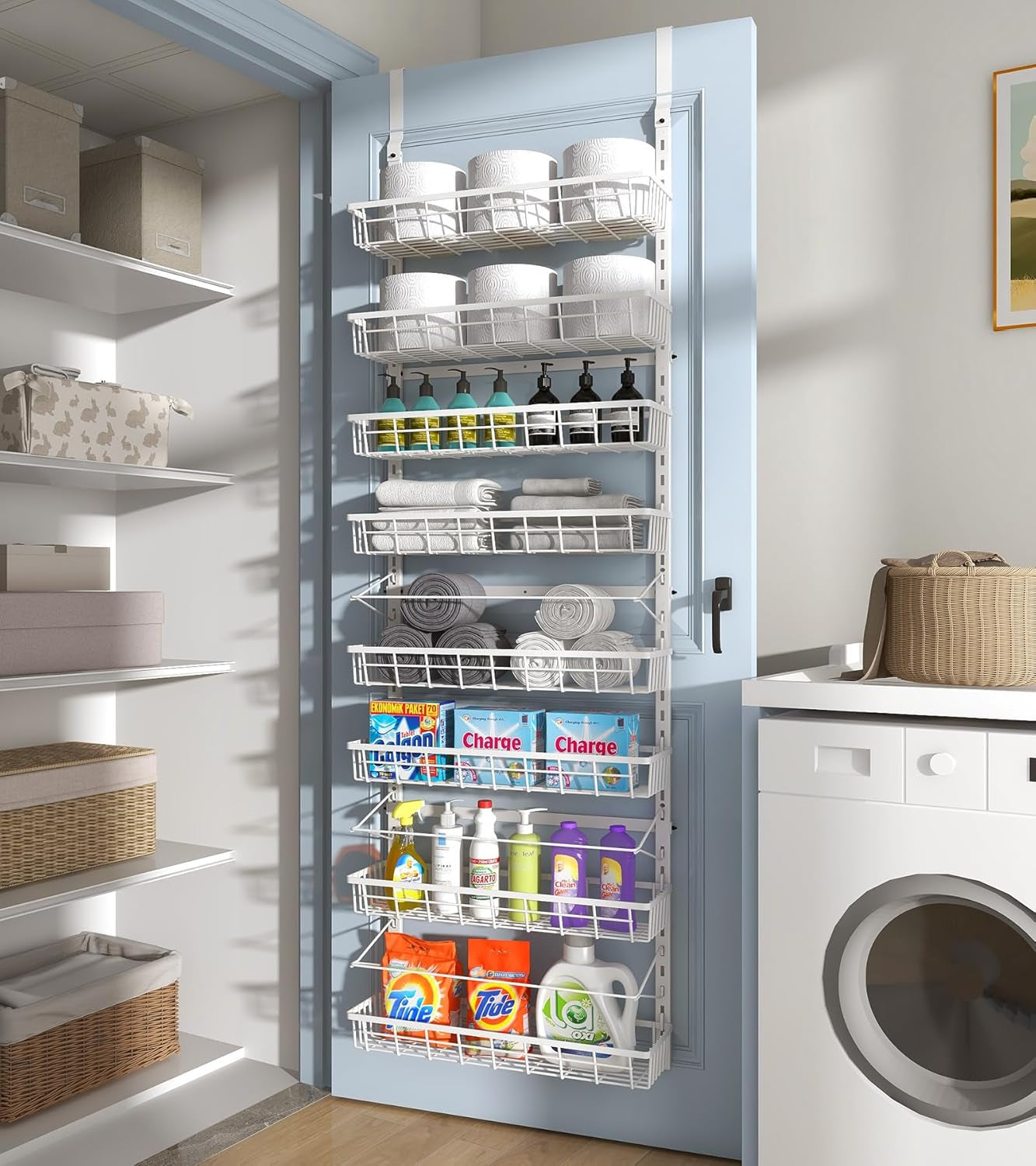 over-the-door-pantry-organizer-wall-mount-spice-rack-8-tier-white