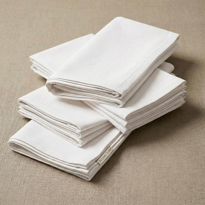 Cloth Napkins Set of 6 18X18 Inch 100% Cotton Dinner Napkin Washable Hotel Quality Reusable Kitchen & Table Linen for Fall Thanksgiving Family Dinners Weddings & Everyday Use - White3
