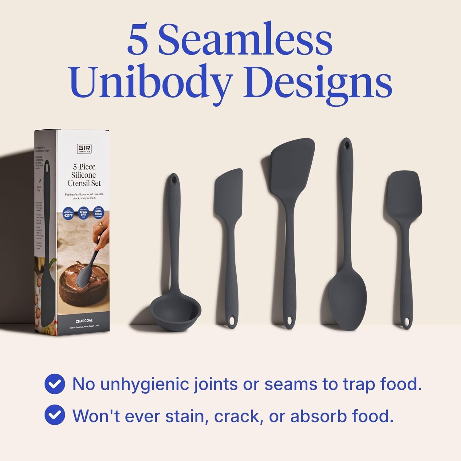 5-piece-silicone-kitchen-utensils-set-non-toxic-cooking-utensils-for-cooking-and-baking-heat-resistant-food-grade-dishwasher-safe-rubber-spatula-ladle-spoon-charcoal