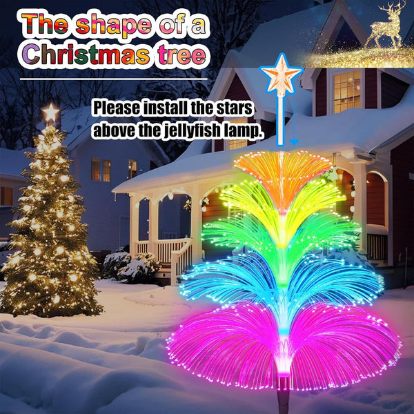 Solar Garden Lights Waterproof 3 Pack 7 Color Changing Outdoor Decorative Rainbow Jellyfish Lights for outside Yard Pathway Garden Decor Patio Lawn Gifts for Mother'S Women6