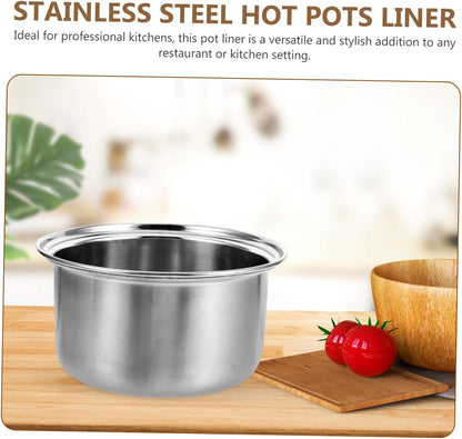 Stainless Steel Cooking Pot Liner 6.61 Inch Pot Liner for Induction Cookers Soup for Hot Stews and Kitchen Use Compact Inner Stock5