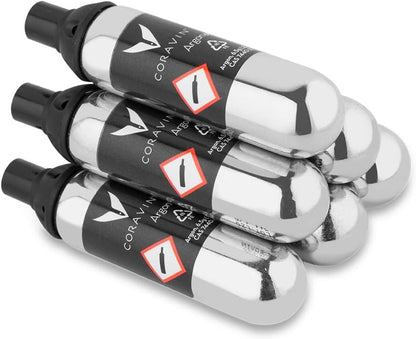 Wine Preservation System Replacement Argon Capsules, 6-Pack, Silver1