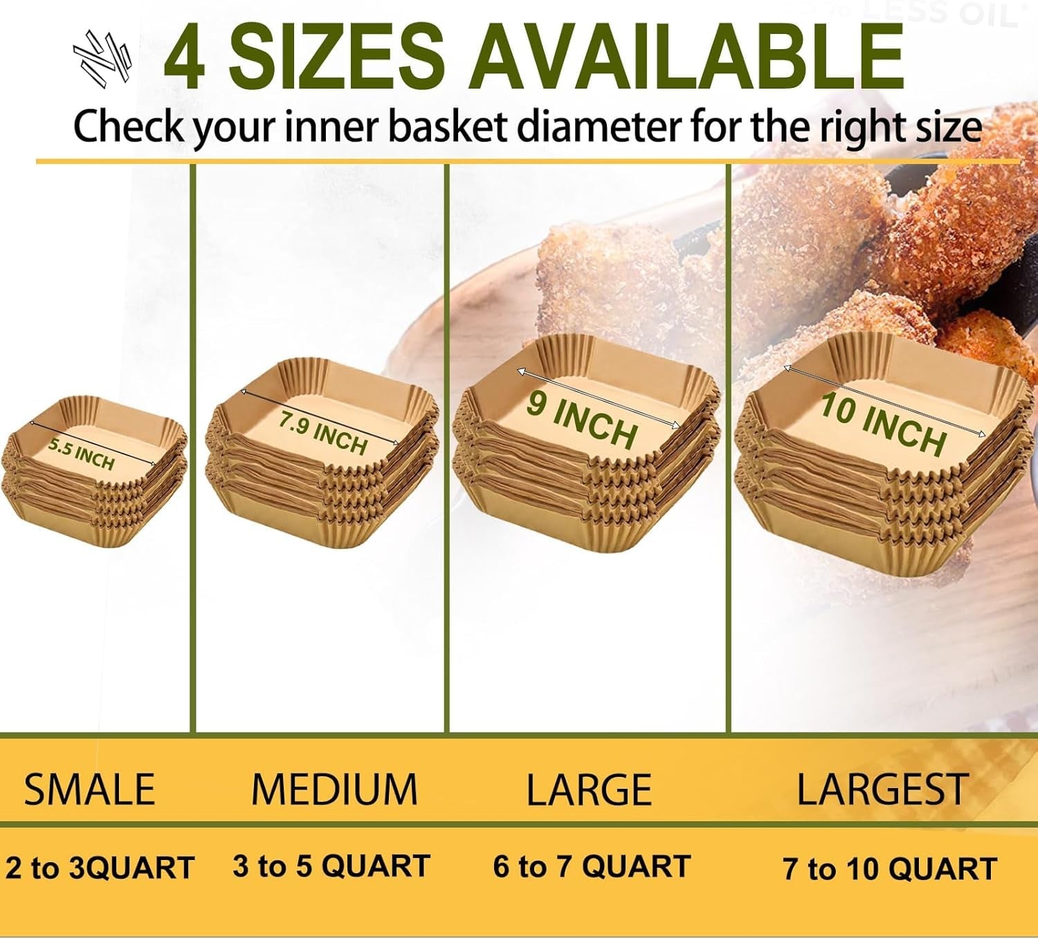 large-air-fryer-disposable-paper-liners-square-9-inch-for-5-8qt-air-fryer-125-pcs-air-fryer-parchment-paper-liner-oil-proof-water-proof-parchment-baking-paper-for-baking-roasting-microwave