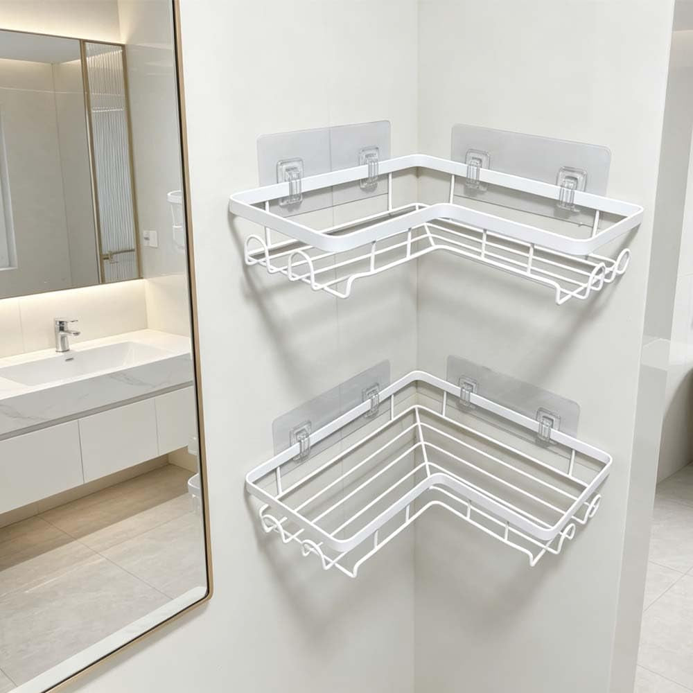 shower-caddy-2-pack-adhesive-no-drilling-corner-shower-shelf-rustproof-bathroom-organizer-with-hooks