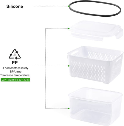 5 PCS Large Fruit Storage Containers for Fridge ,Food Storage Containers8