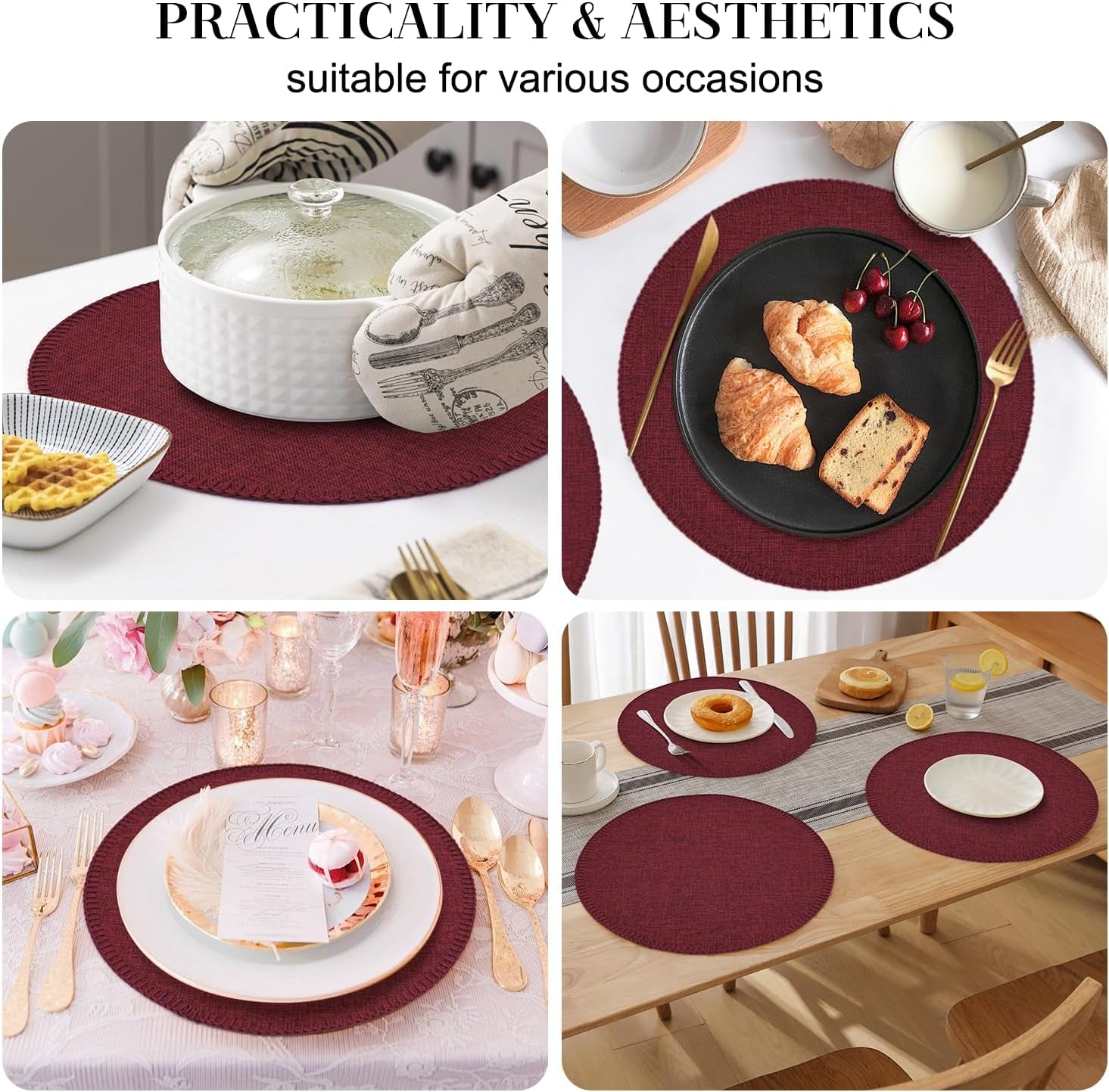 round-placemats-set-of-6-15-inch-linen-fabric-table-placemats-heat-resistant-wrinkle-free-washable-placemats-kitchen-place-mats-set-of-6-for-dining-table-party-table-wine-red-6