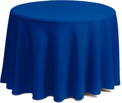 round Tablecloth - 70 Inch Royal Blue round Table Cloth for 24 to 48 Inch round Tables - Heavy Duty Washable Fabric - for Buffet Table, Holiday Party, Dinner, Wedding & Baby Shower2