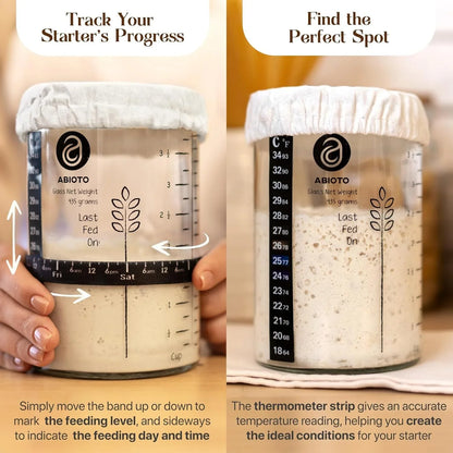 Sourdough Starter Kit with 10" round & 11" Oval Banneton Proofing Basket and 34Oz Starter Jar - Beginner-Friendly Sourdough Bread Baking Supplies and Baking Gifts for Women, Men, and Bread Bakers3