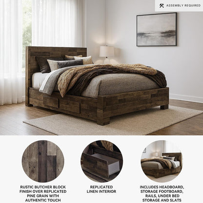 Signature Design by Ashley Derekson Queen Panel Bed with 4 Drawers, Gray4