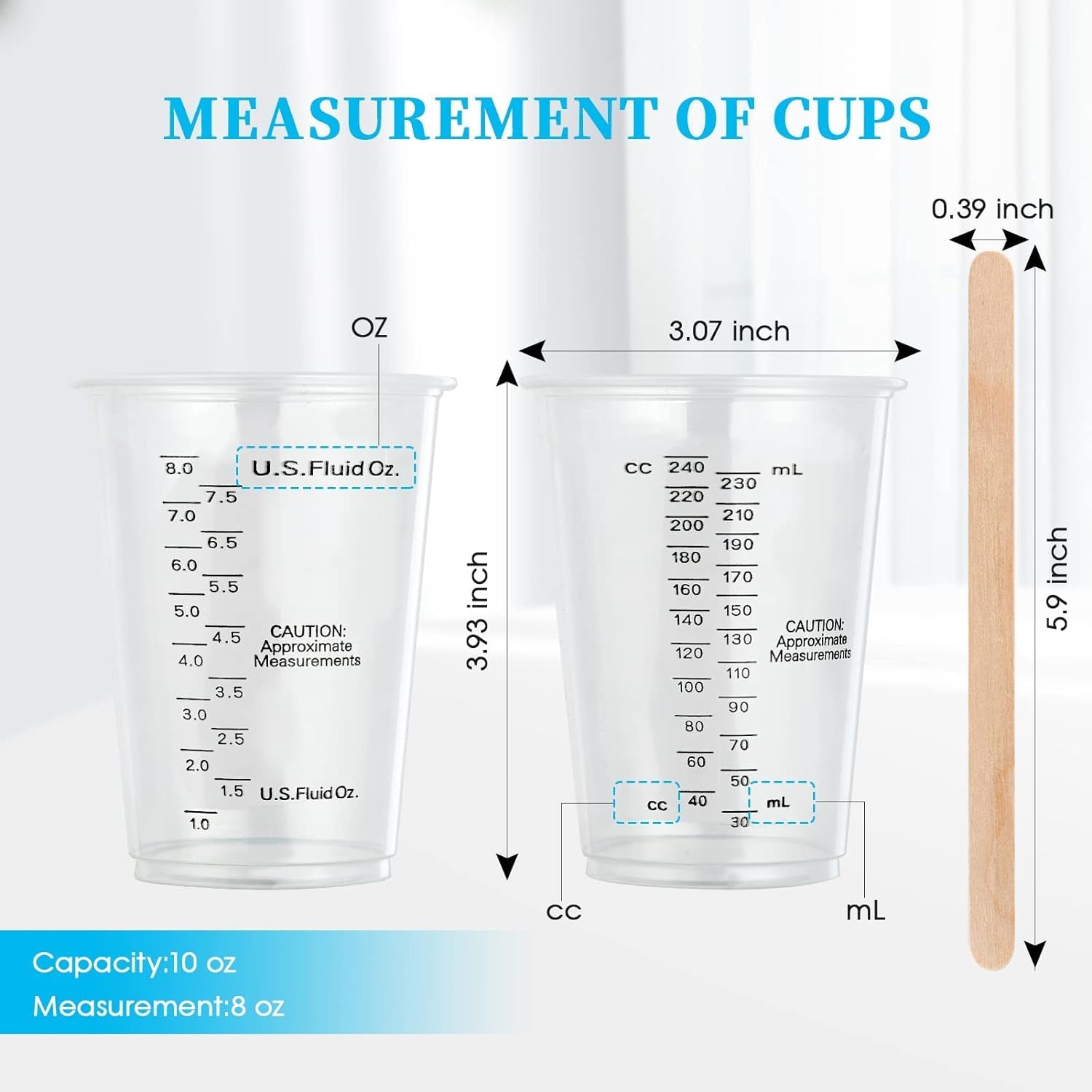100-pack-10-oz-plastic-measuring-cups-with-100-wooden-mixing-sticks