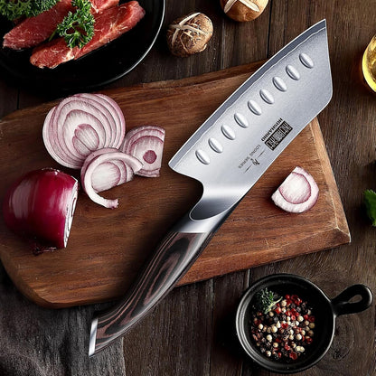 5 Inch Japanese Chef Knife, Ultra Sharp Kitchen Santoku Knives7