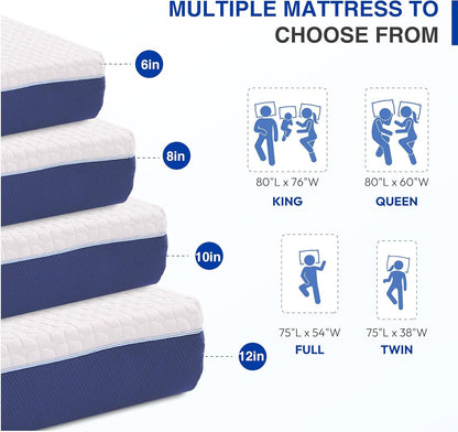 6 Inch Full Size Mattress, Firm Gel Memory Foam Full Mattress in a Box, Firm Back Support for Pressure Relief & Spinal Alignment, Certipur-Us Certified, Fiberglass-Free8