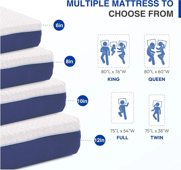 6 Inch Full Size Mattress, Firm Gel Memory Foam Full Mattress in a Box, Firm Back Support for Pressure Relief & Spinal Alignment, Certipur-Us Certified, Fiberglass-Free8