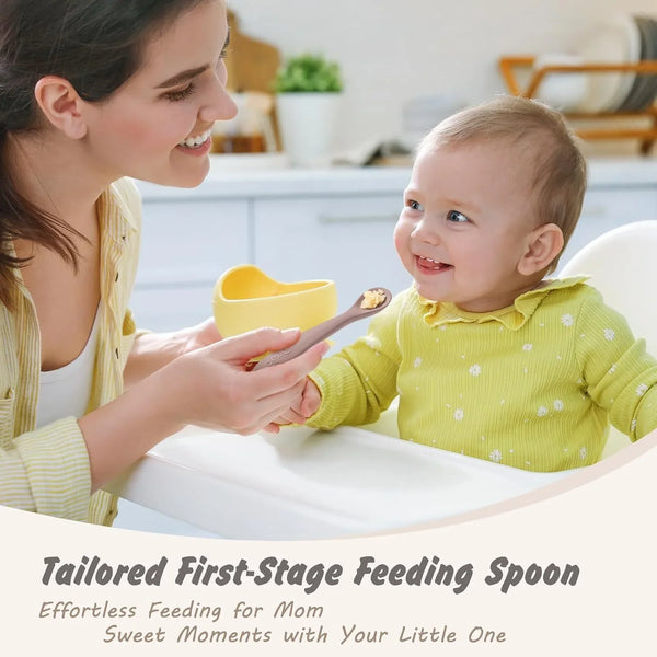 8 Pcs Silicone Baby Spoons Infant Utensils for First Stage Feeding | Soft Chewable Tips Soothe Gums, Encourages Self-Feeding, Ideal for Infant Led Weaning , Bpa-Free, Dishwasher & Boil-Safe4