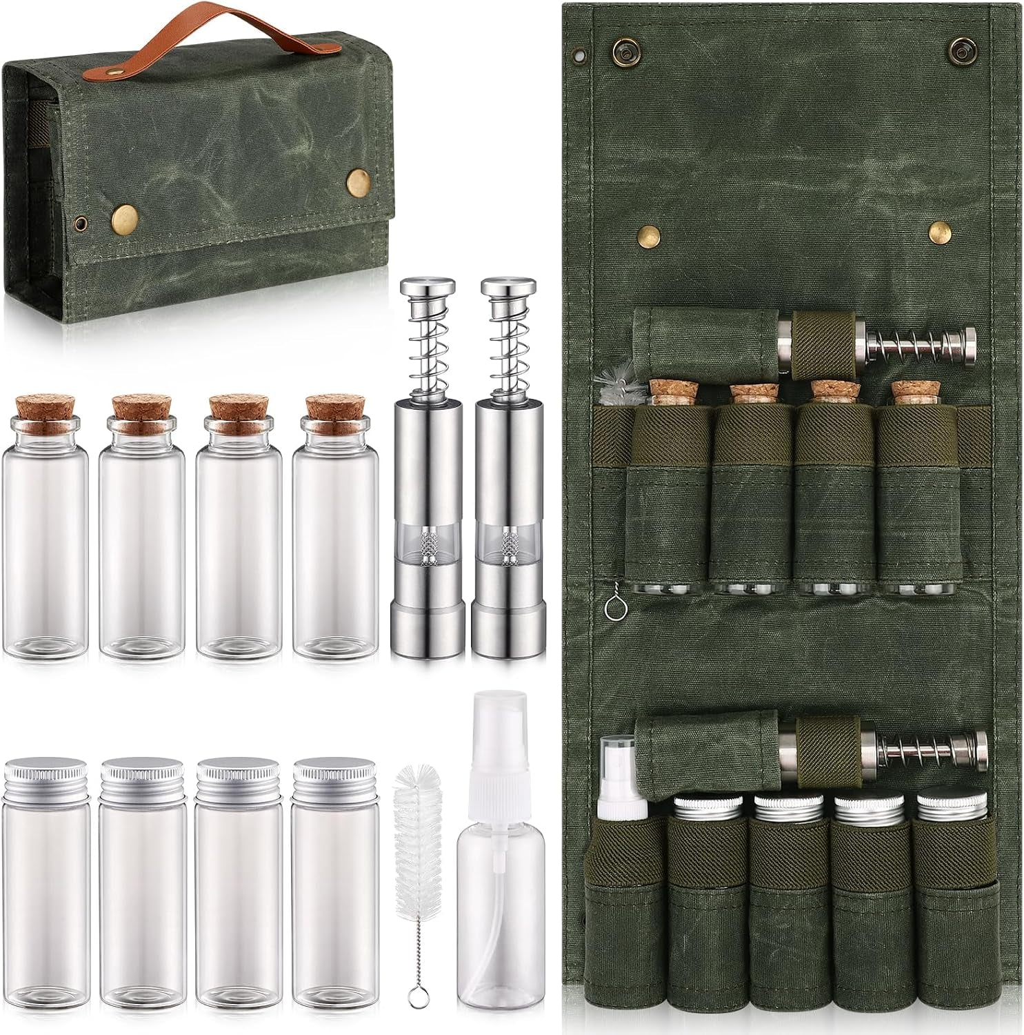portable-spice-bag-for-travel-camping-spice-kit-with-8-jars-green