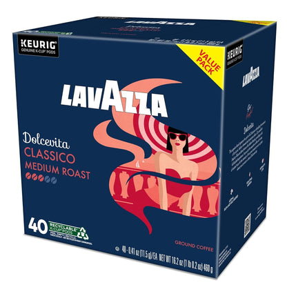 Lavazza Dolcevita Classico, Single-Serve Keurig K-Cup Pods, Medium Roast Coffee, 40-Count Box13